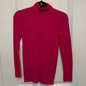 Tees by Tina Hot Pink Long Sleeve Turtleneck Top - Sz. OS
